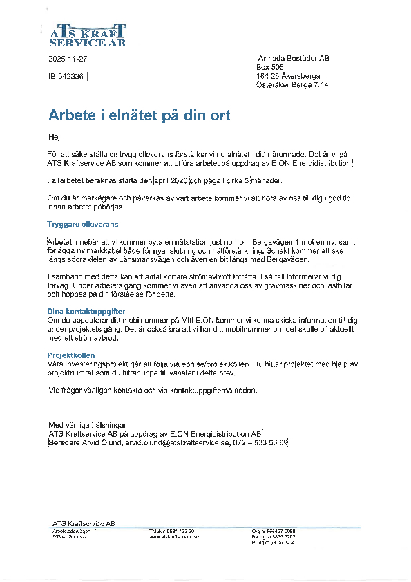 ATS Kraft Service AB 2025 Bv 1 m fl