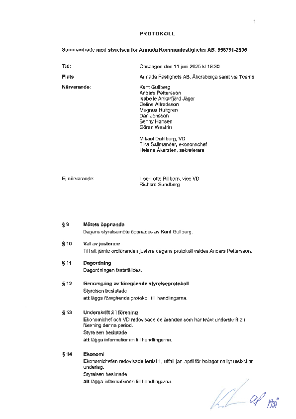 Armada Kommunfastigheter AB 20250611