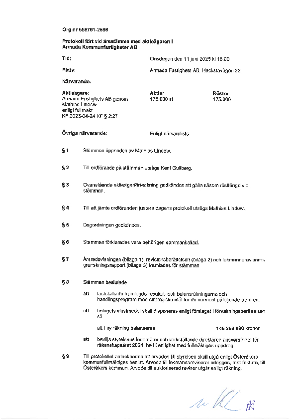 Armada Kommunfastigheter AB 20250611