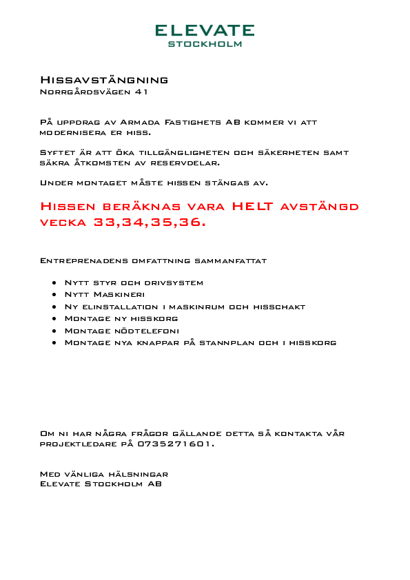 Avisering NGV 41