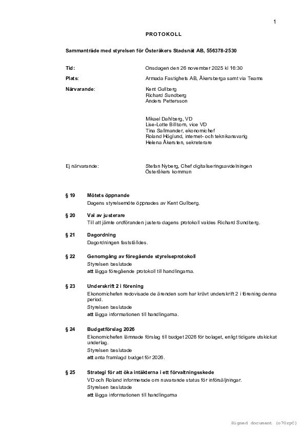 Mote 20251126 Osterakers Stadsnat AB signed