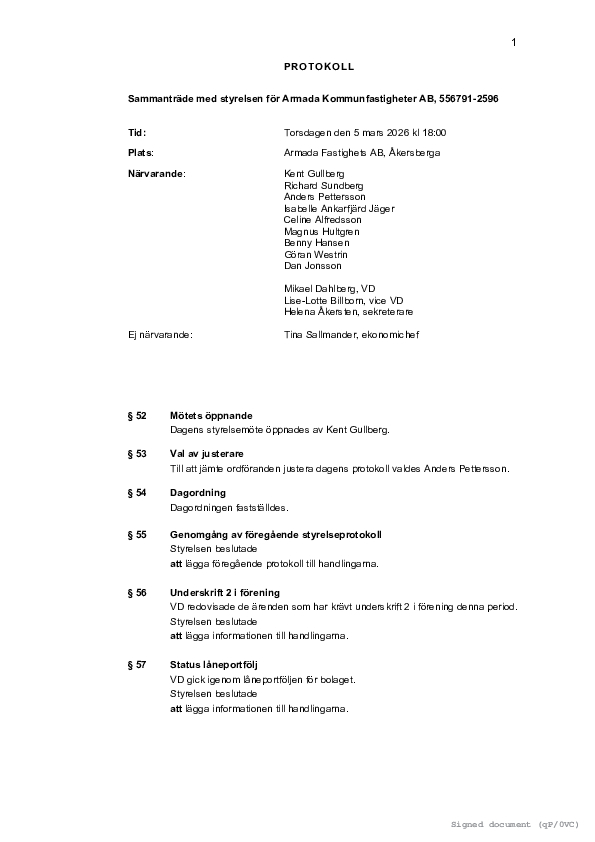 Mote 20260305 Armada Kommunfastigheter AB signed
